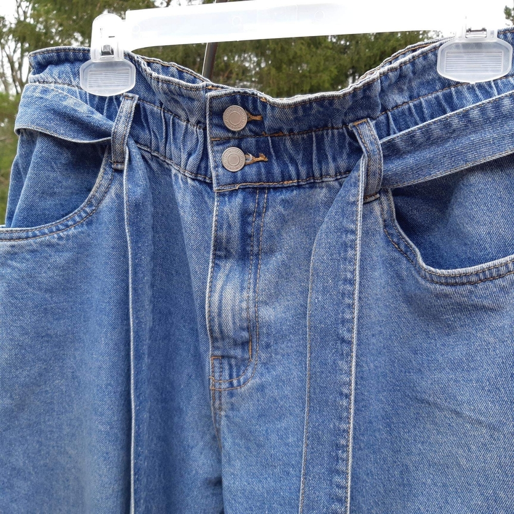 SWS Denim Co. Paper Bag Waist Cargo Jeans Size L